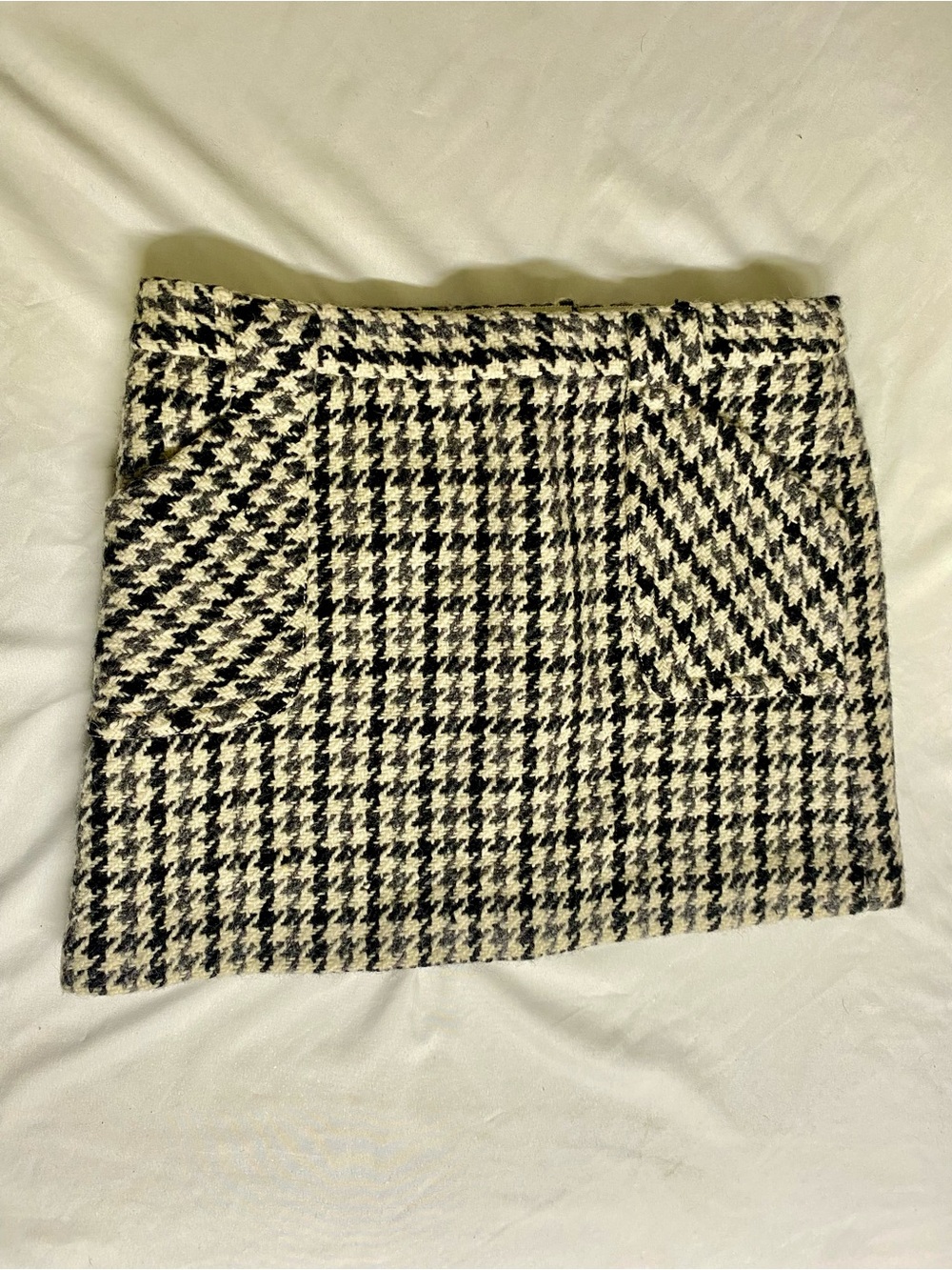 J. Crew Houndstooth Mini Skirt - Black & White